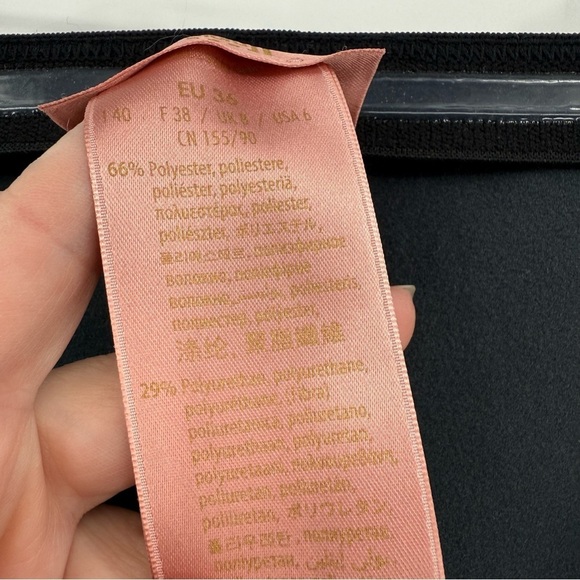 AMINA MUADDI X WOLFORD Latex Stirrup Legging Pant in Black Size US 6 - Picture 13 of 16